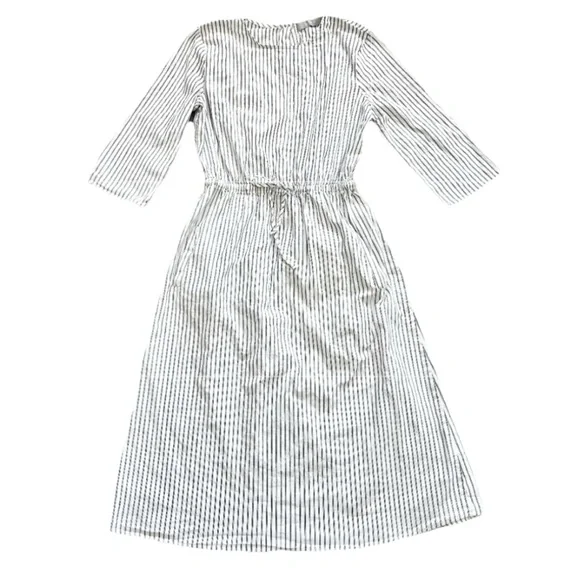 SOLIKA PINSTRIPED DRESS WITH POCKETS SIZE XS MINIMALIST CONTEMPORARY CHIC - Picture 11 of 11